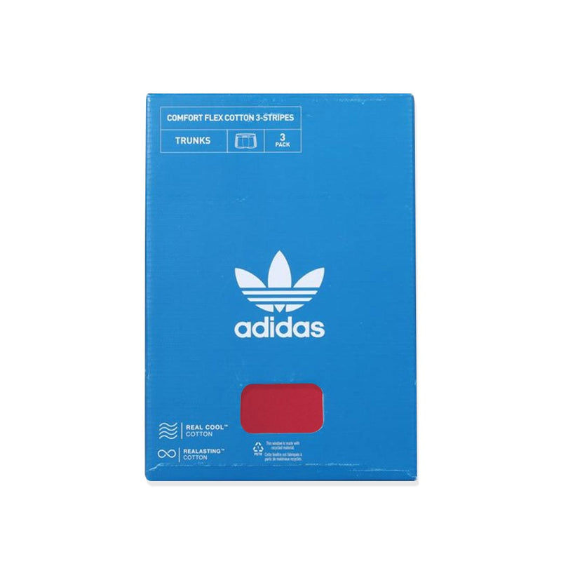 adidas - Men's Comfort Flex Cotton 3-Stripes 3 Pack Trunks (IU8636)