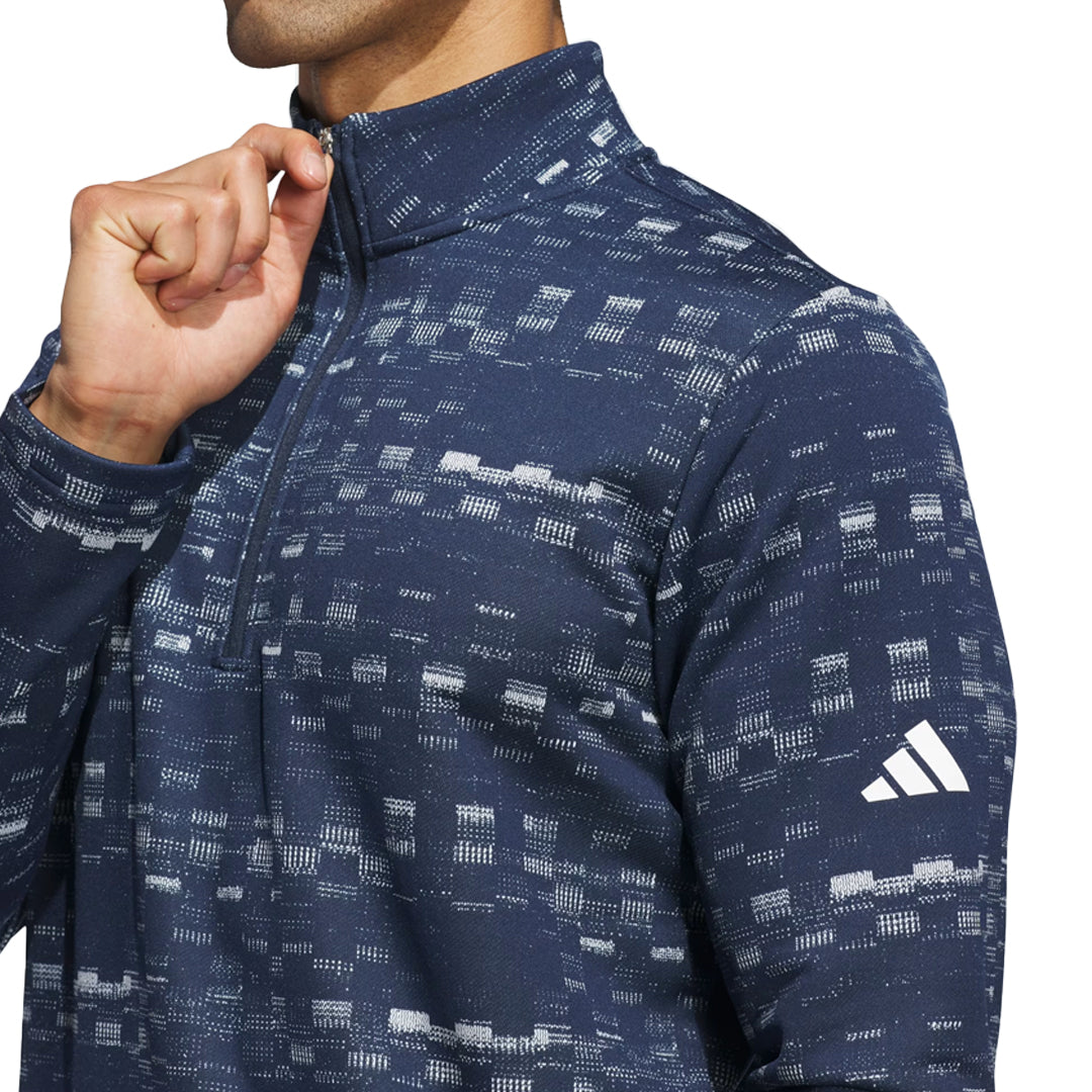 adidas - Men's Core Printed 1/4 Zip Pullover Sweatshirt (IX2009
