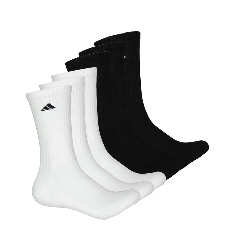 adidas - Men's Cushioned 6 Pack Crew Socks (B07790)
