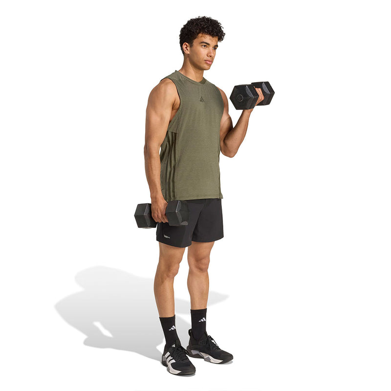 adidas - Men's Designed-For-Training 3-Stripes Tank Top (JX5689)