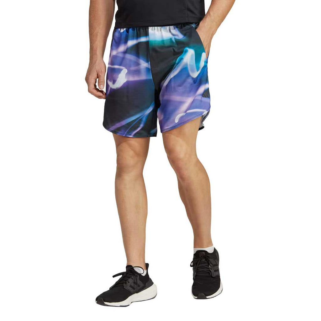 adidas - Men's Designed for Training HEAT.RDY HIIT Allover Print 5 Inch Shorts (HN8051-5IN)