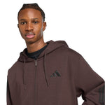 adidas - Men's Essentials 3-Stripes Fleece Full Zip Hoodie (JX0697)