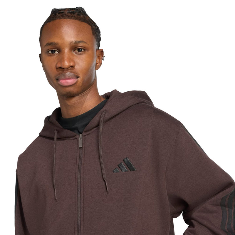 adidas - Men's Essentials 3-Stripes Fleece Full Zip Hoodie (JX0697)
