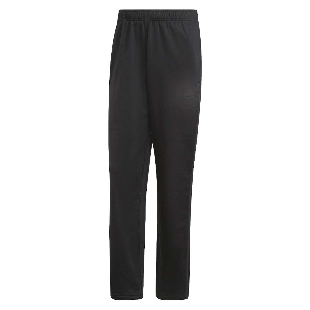Adidas Men's Gray & Black Essential 3-Stripe Open Hem Training Pants Size  Medium