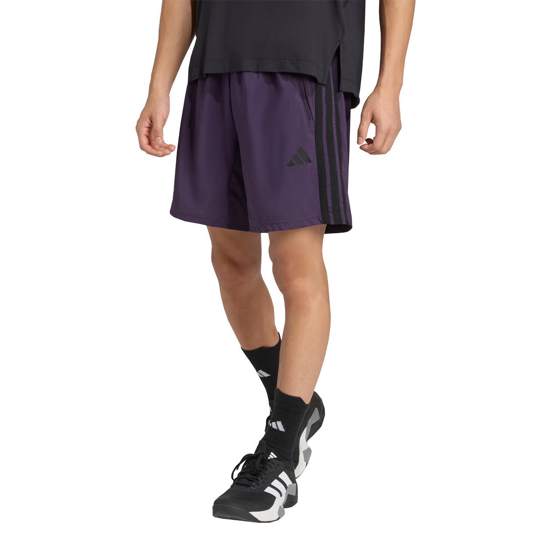 adidas - Men's Essentials Training 3-Stripes Woven 7 Inch Shorts