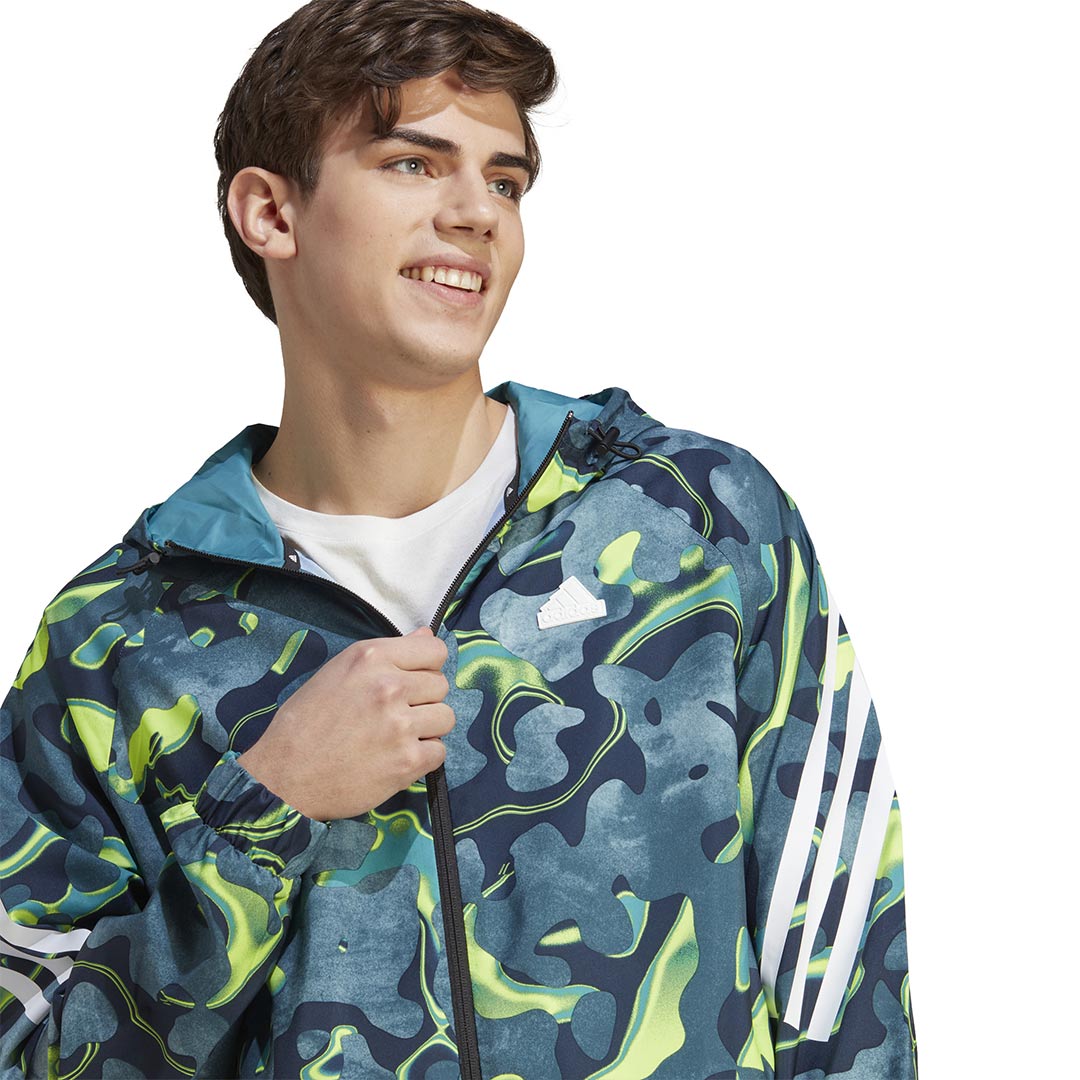 adidas - Men's Future Icons All Over Print Full Zip Hoodie