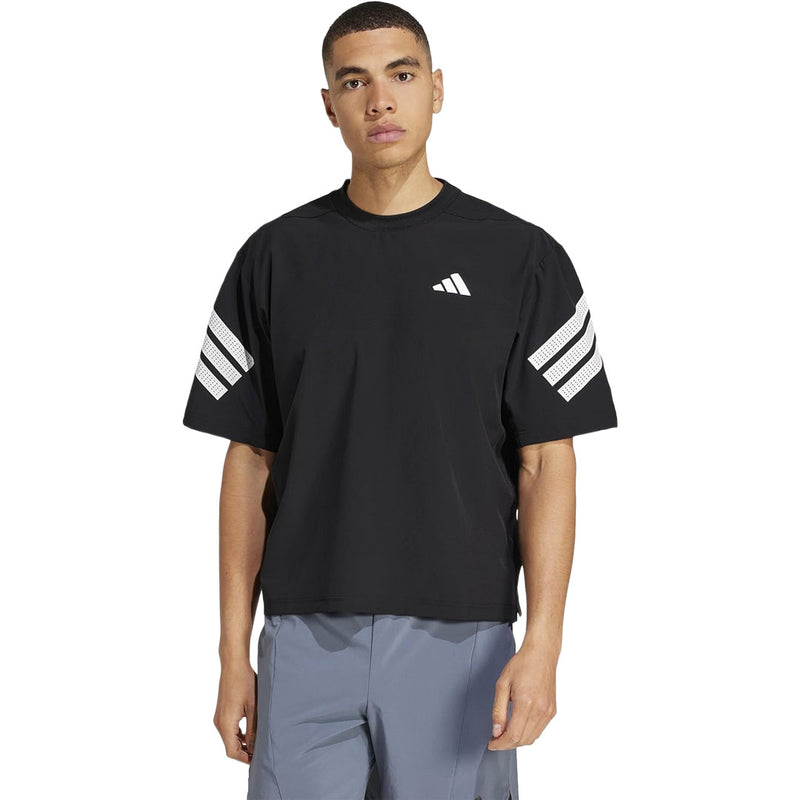 adidas - Men's Gym+ 3-Stripes Woven Pump Cover T-Shirt (JC5238)