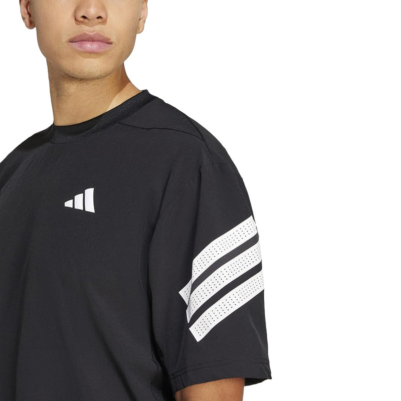 adidas - Men's Gym+ 3-Stripes Woven Pump Cover T-Shirt (JC5238)
