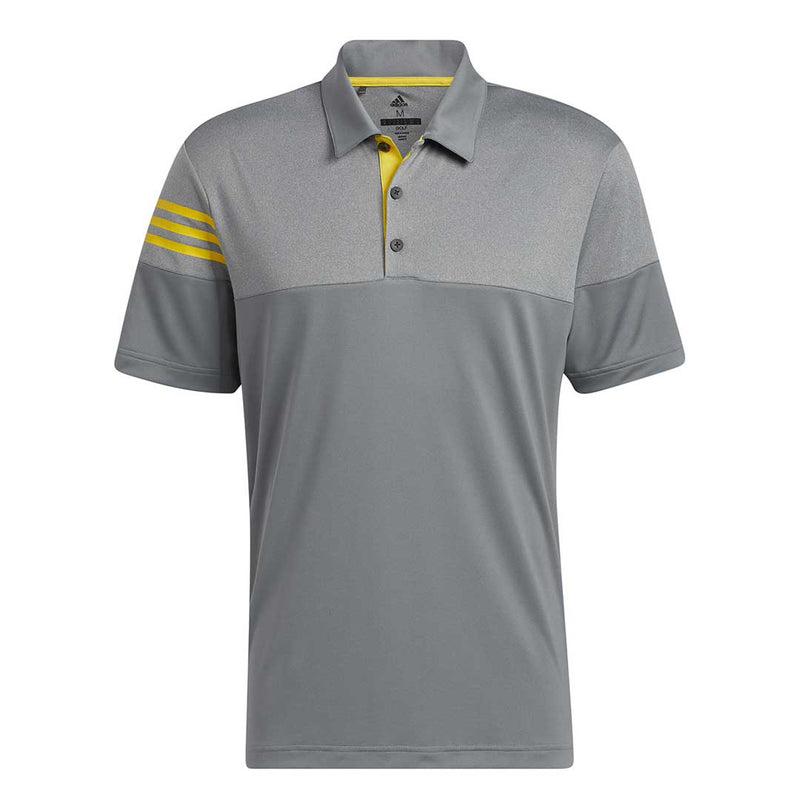 adidas - Men's Heathered 3-Stripes Colorblocked Polo (CZ4352)