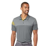adidas - Men's Heathered 3-Stripes Colorblocked Polo (CZ4352)