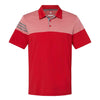 adidas - Men's Heathered 3-Stripes Colorblocked Polo (FI5399)