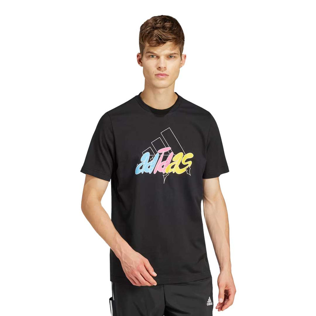 adidas - T-shirt graphique à badge illustré pour homme (IS2864)