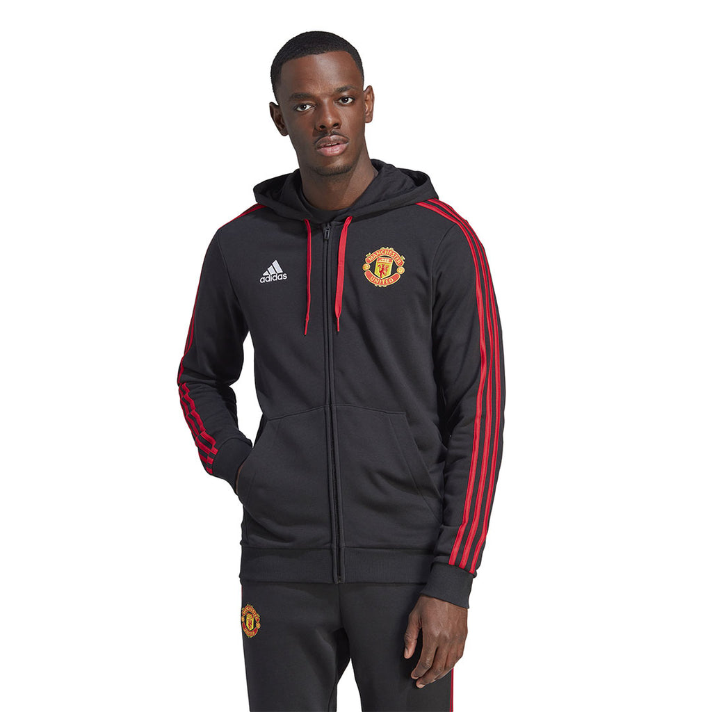 adidas - Sweat à capuche entièrement zippé Manchester United FC DNA pour hommes (IA8529) 