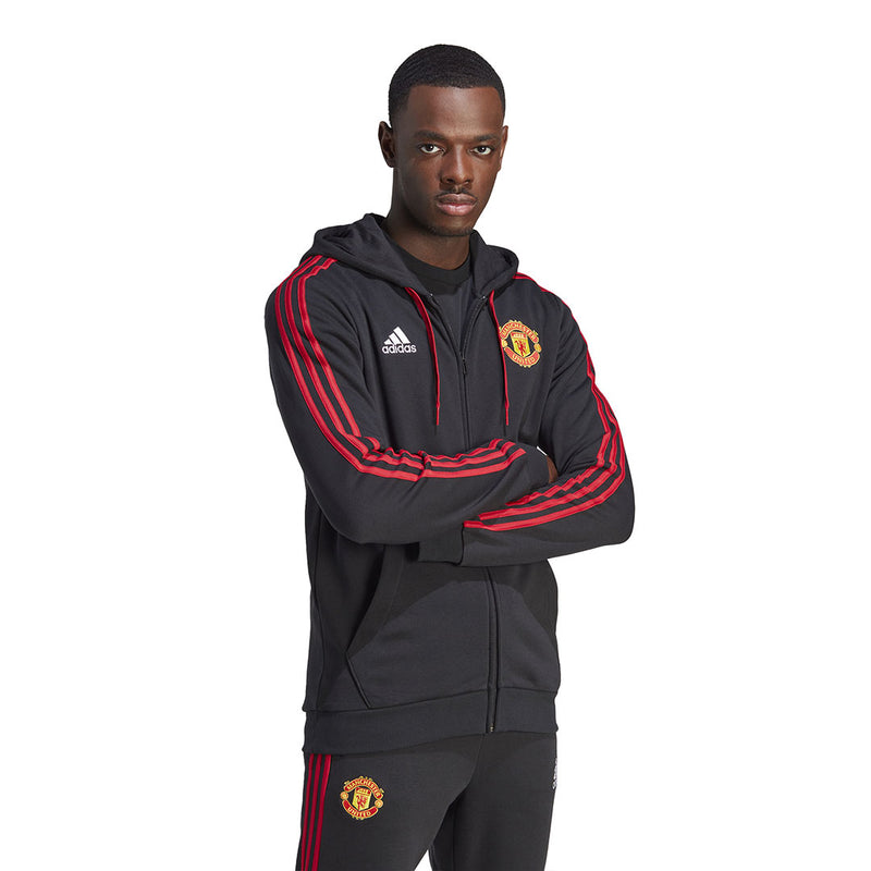 adidas - Sweat à capuche entièrement zippé Manchester United FC DNA pour hommes (IA8529) 