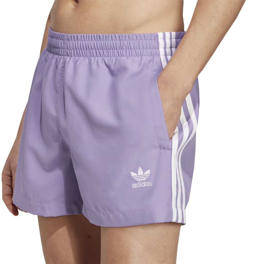 Adidas Men s Ori 3 Stripes Swim Shorts HT4421 Pur Wht XXL