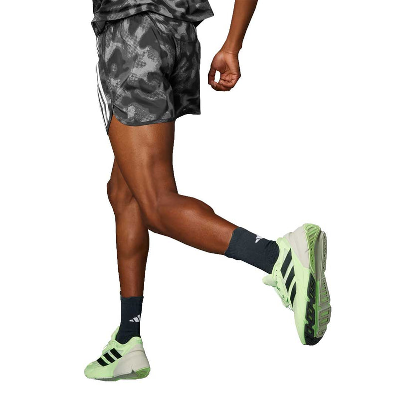 adidas - Men's Own The Run 3-Stripes All Over Print 7 Inch Shorts (IK4996-7IN)