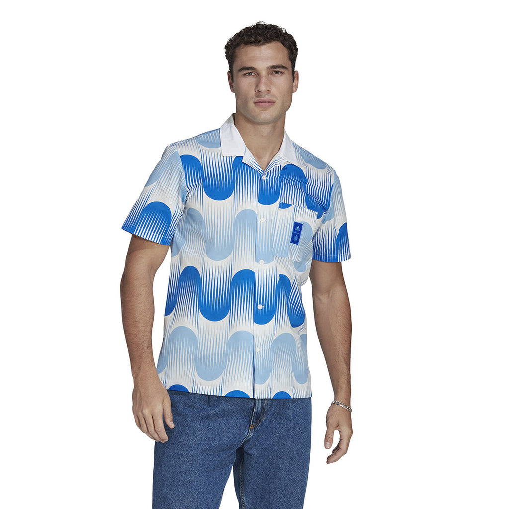 adidas - Chemise boutonnée Espagne Icon 22/23 pour hommes (IC9747) 