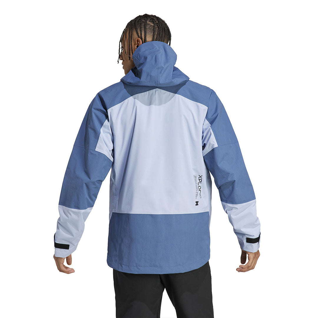Adidas Men s Terrex Xploric RAIN.RDY Hiking Jacket HN2923 Lt.Blu Nvy M
