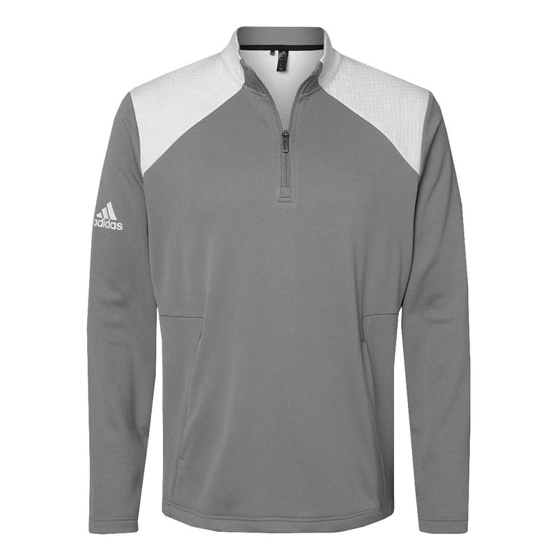 adidas - Men's Textured 1/4 Mixed Media Pullover (H51235)