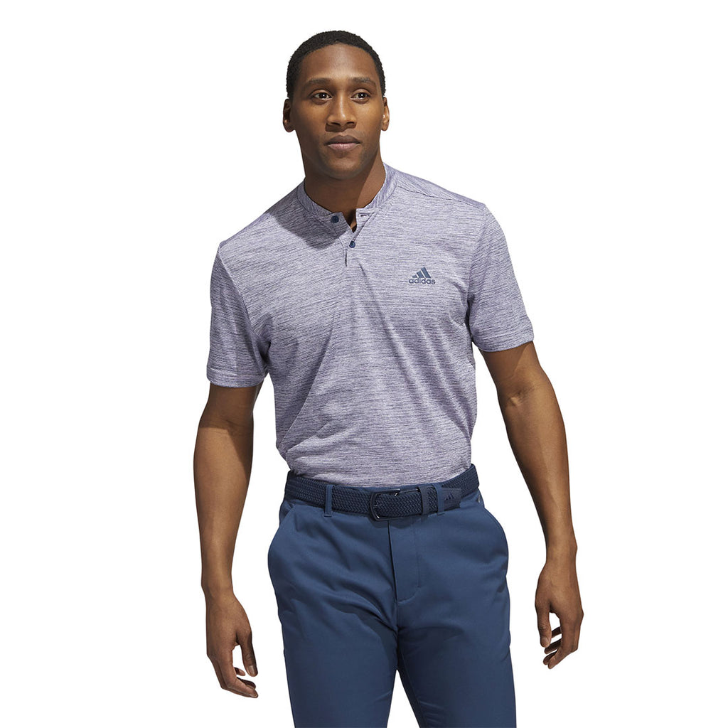 adidas - Polo de golf à rayures texturées pour hommes (HF9046) 