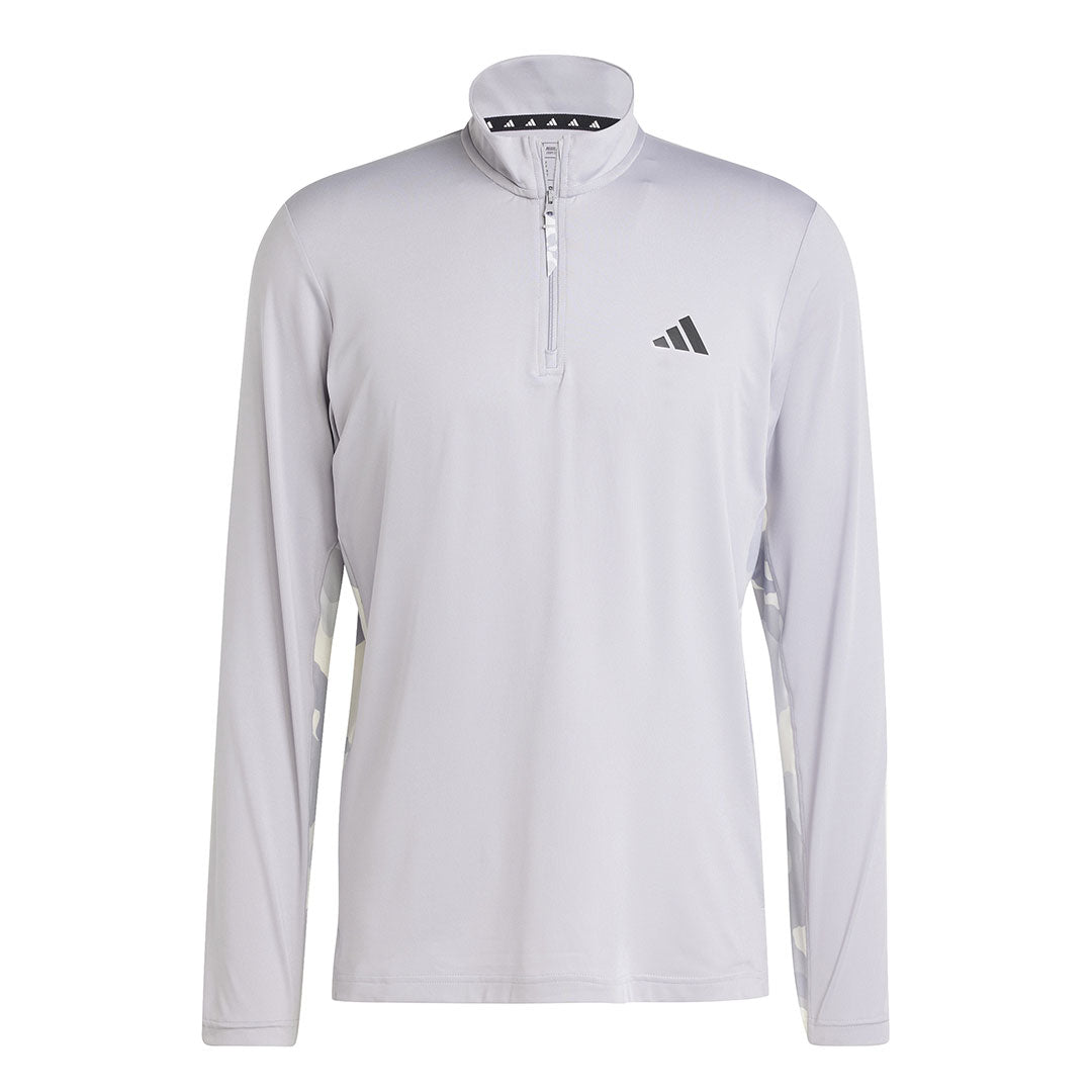 adidas - Men's Train Essentials Camo Training Quarter Zip T-Shirt