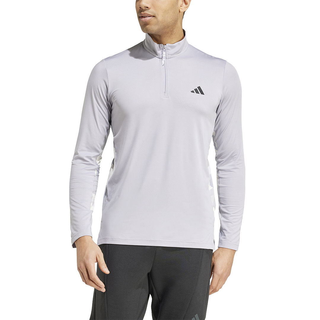adidas - Men's Train Essentials Camo Training Quarter Zip T-Shirt