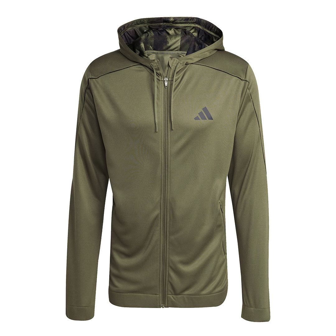 adidas - Men's Train Essentials Seasonal Full Zip Hoodie (JV7244