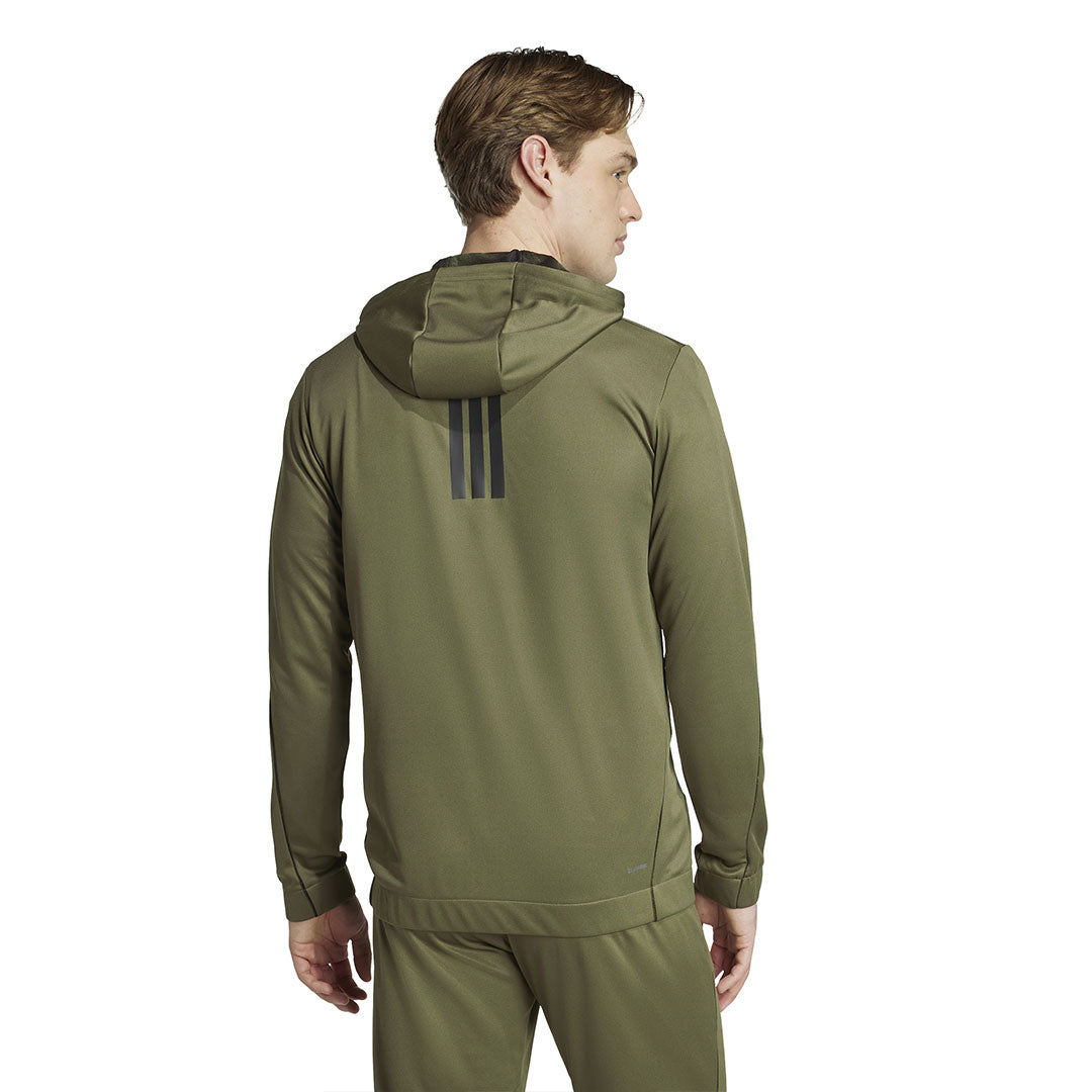 【未開封未使用】Hoody Olive Green(HAYATE) adidas - Men's Train Essentials Seasonal Full Zip Hoodie (JV7244