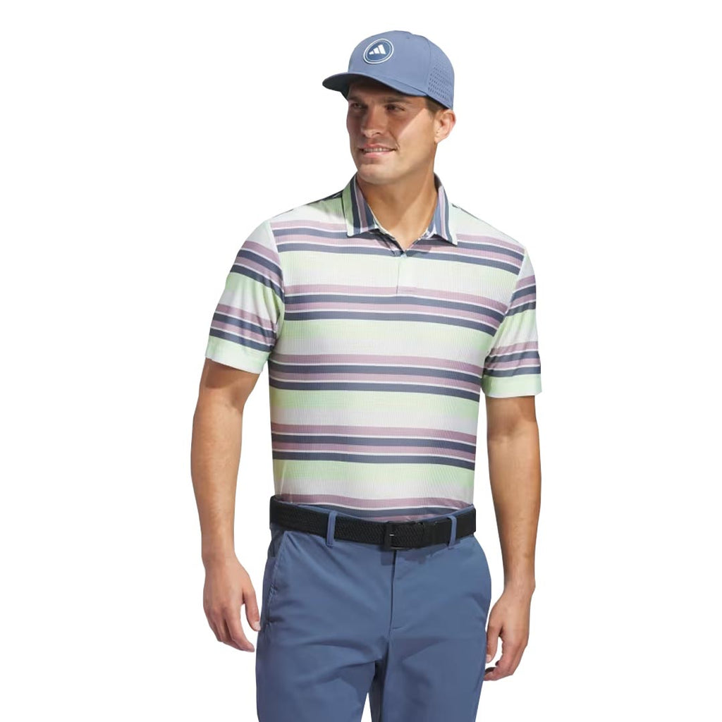 adidas - Polo rayé Ultimate365 HEAT.RDY pour homme (IU4412) 