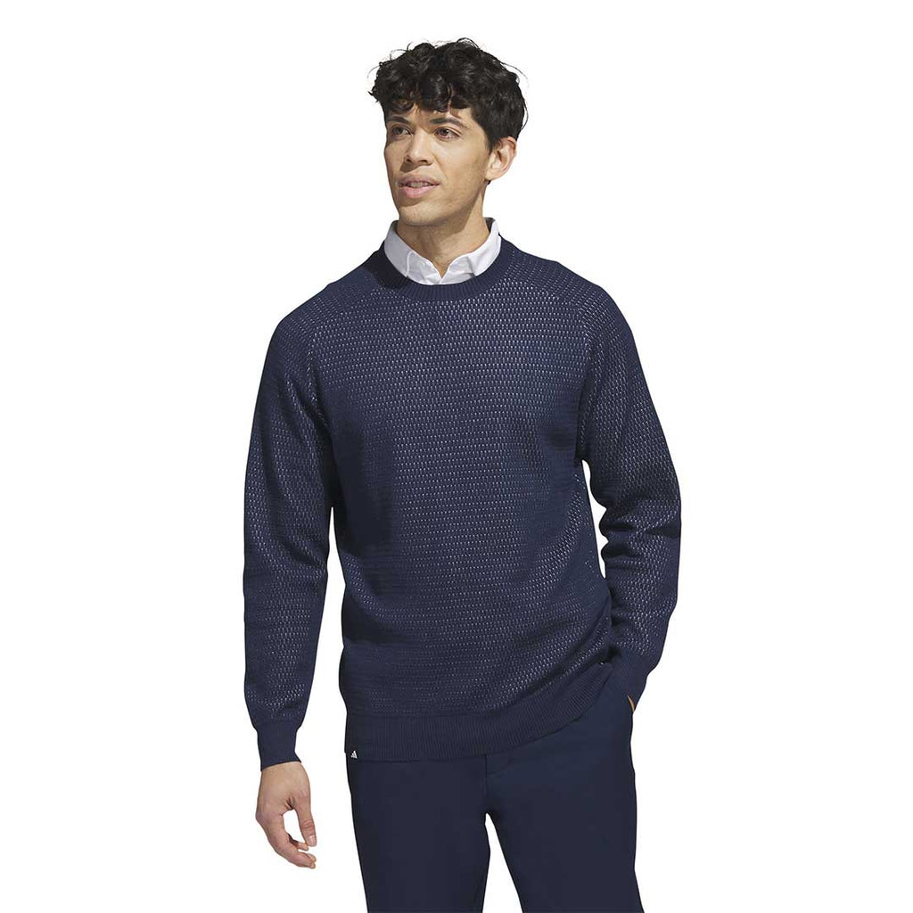 adidas - Sweat-shirt de golf Ultimate365 Tour Flat Knit Crew pour hommes (HR7959) 