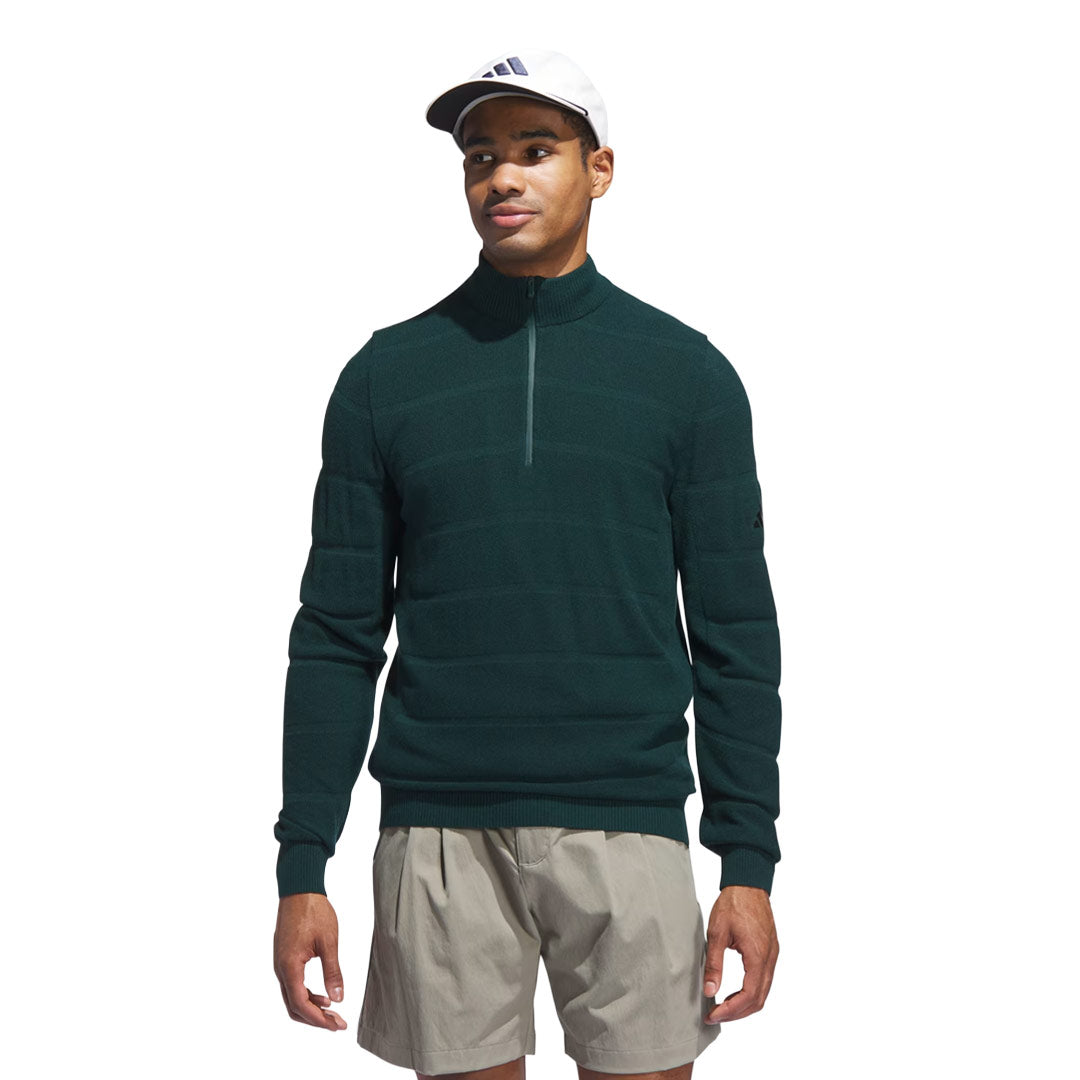 adidas - Men's Ultimate365 Tour Wind Knit 1/4 Zip Pullover Sweater