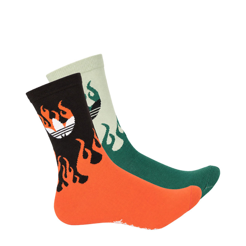 adidas - Unisex 2 Pack Flames Crew Socks (IR6455)