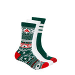 adidas - Unisex 3 Pack Christmas Graphic Crew Socks (JX9073)