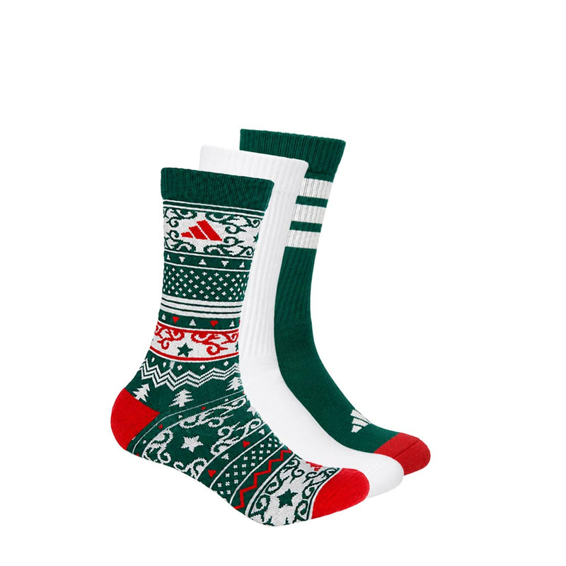 adidas - Unisex 3 Pack Christmas Graphic Crew Socks (JX9073)
