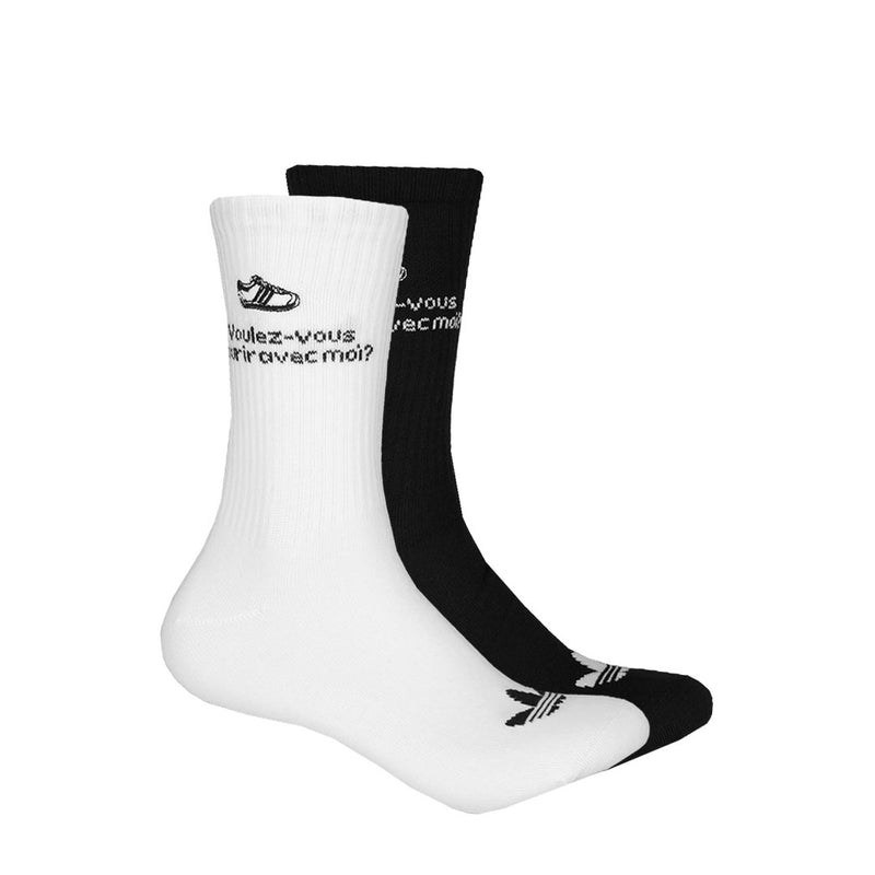 adidas - Unisex Wording 2 Pack Crew Socks (JC8683)
