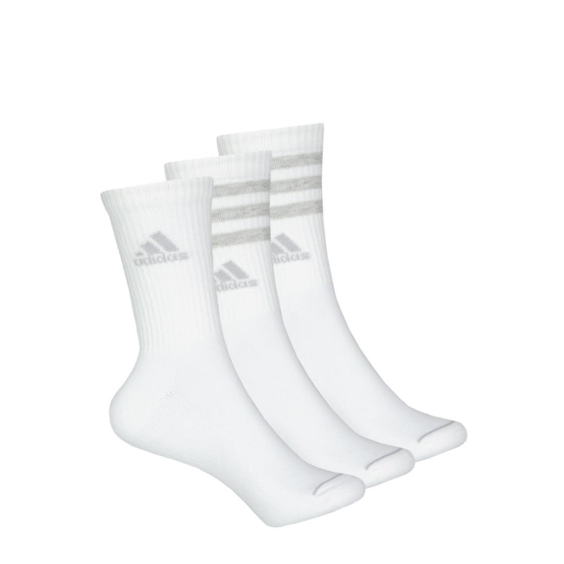 adidas - Women's 3 Pack Cushioned 3-Stripes Crew Socks (GC3270)
