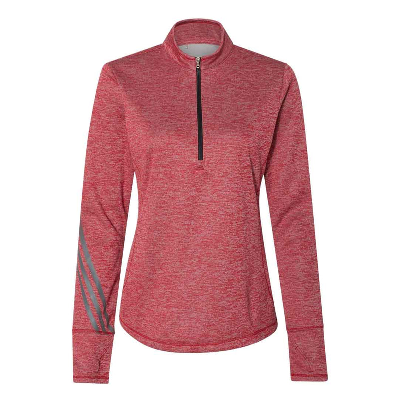 adidas - Women's 3-Stripes Heather 1/4 Zip Pullover (D73138)
