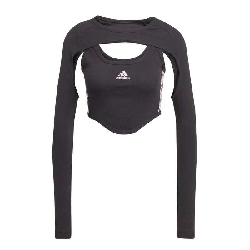 adidas - Women's 3-Stripes Ribbed Long Sleeve Top (IB4752)