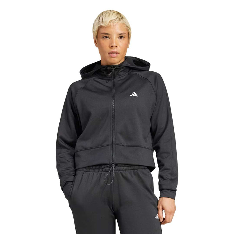 adidas - Women's AEROREADY Game and Go Full-Zip Hooded Fleece Jacket (IX5065)