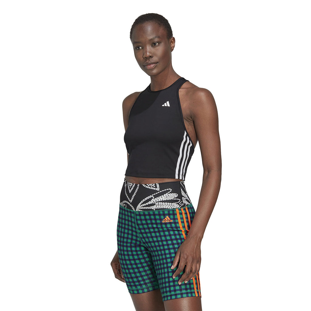adidas - Débardeur court 3 bandes AEROREADY Made For Training pour femme (HN1049) 