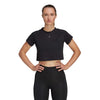 adidas - Women's AEROREADY Train Essentials 3 Bar Cropped T-Shirt (HR7789)