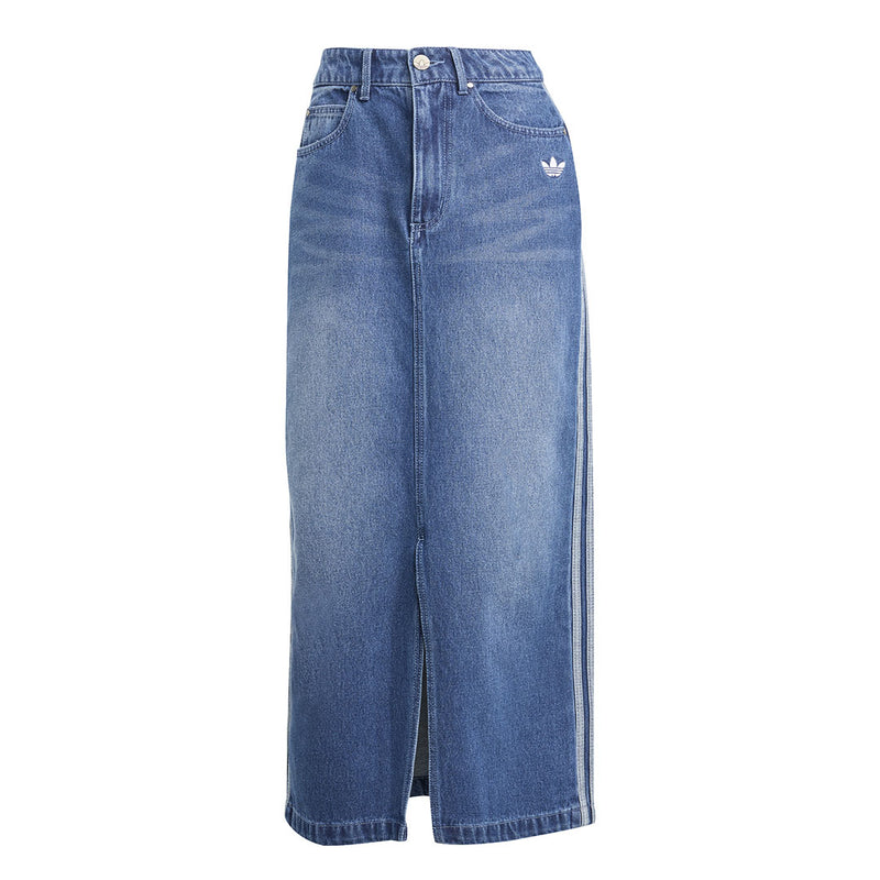 adidas - Women's Adicolor 3-Stripes Denim Long Skirt (JW2658)