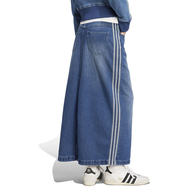 adidas - Women's Adicolor 3-Stripes Denim Long Skirt (JW2658)