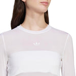 adidas - Women's Adicolor Sheer 3-Stripes Long Sleeve Top (JC5076)
