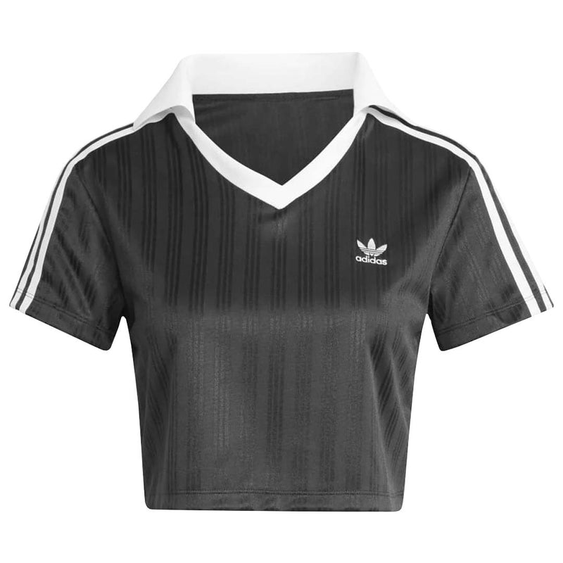 adidas - Women's Adicolor V-Neck Crop Polo Shirt (JD2606)