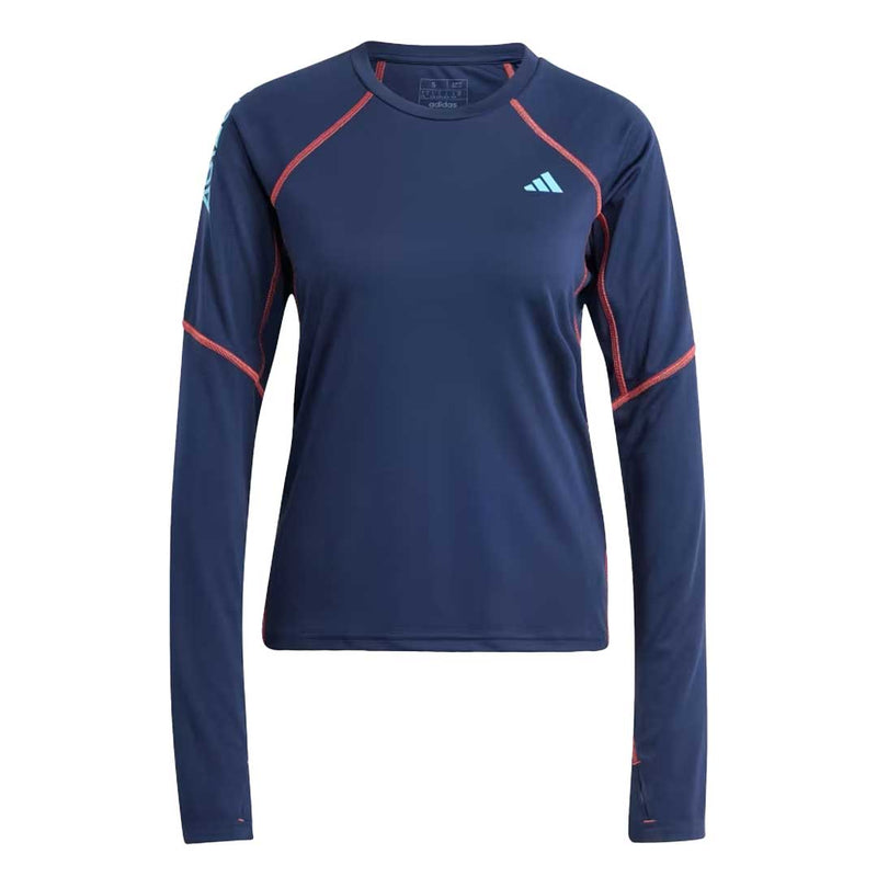 adidas - T-shirt de course à manches longues Adizero pour femme (IK6548)