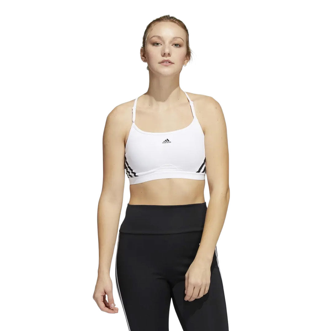 adidas - Women's Aeroreact Training Light-Support 3-Stripes Bra