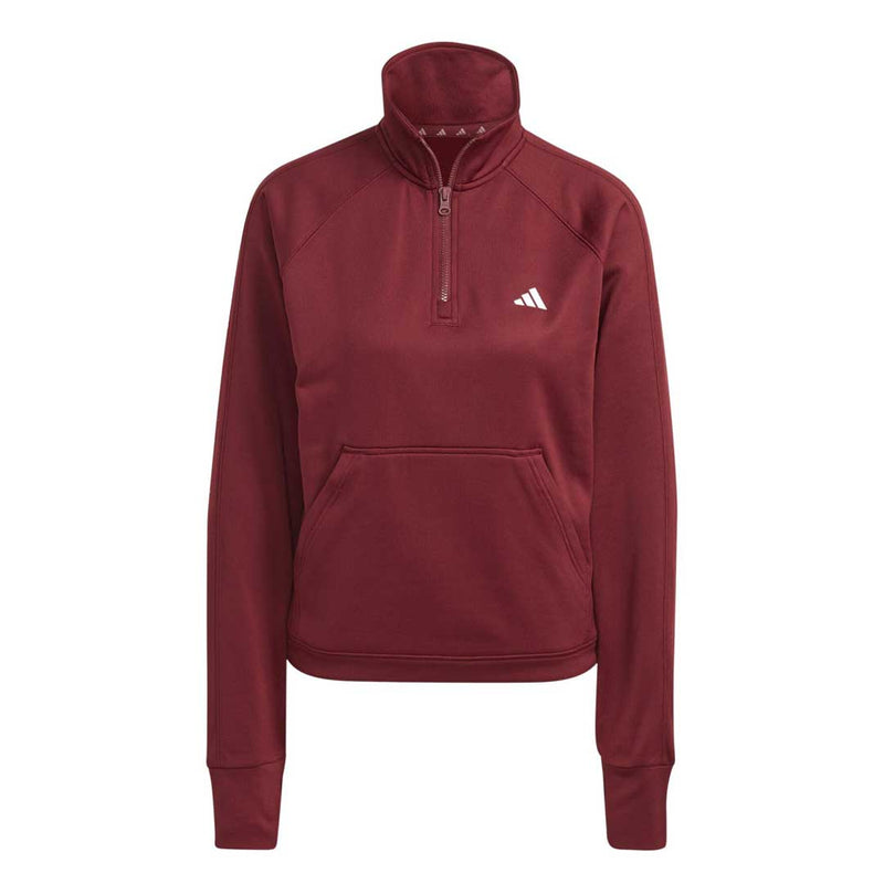 adidas - Women's Aeroready Game & Go Quarter-Zip Fleece Top (HY3225)