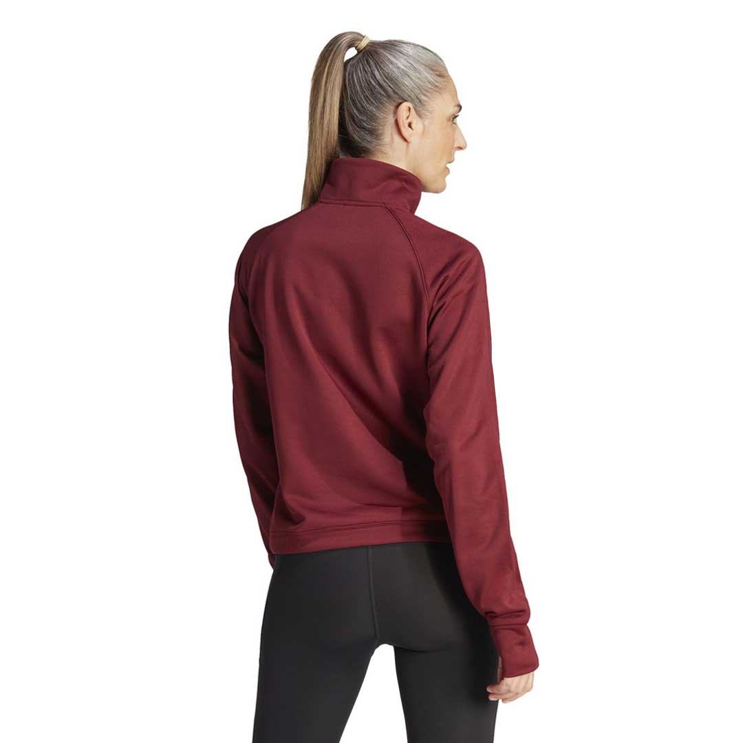 adidas - Women's Aeroready Game & Go Quarter-Zip Fleece Top