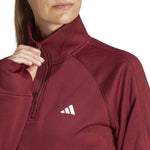 adidas - Women's Aeroready Game & Go Quarter-Zip Fleece Top (HY3225)